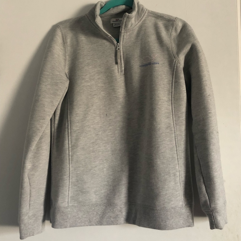 Vineyard vines grey quarter zip